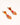 Burée 18K Gold Non-Tarnish Boho Beaded Earrings in orange and gold