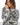 Black and White Fuzzy Long Sleeve Cardigan - Cardigan