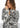 Black and White Fuzzy Long Sleeve Cardigan - Cardigan