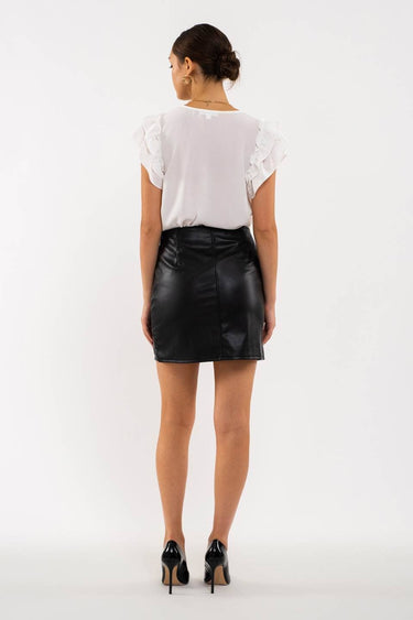DOUBLE RUFFLE SLEEVE TOP