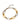 18K gold non-tarnish two tone chain bracelet close-up