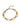 18K gold non-tarnish two tone chain bracelet close-up