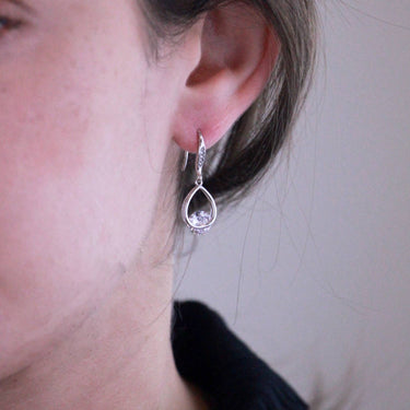 Tristin Hook Earrings - Silver and Crystal