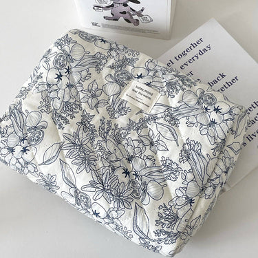 Simple Flower Print Simple Make Up Bag