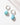 Sterling Silver Tropical Tide Huggie Hoop Earrings - Larimar featuring blue larimar stones and huggie design.
