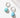 Sterling Silver Tropical Tide Huggie Hoop Earrings - Larimar
