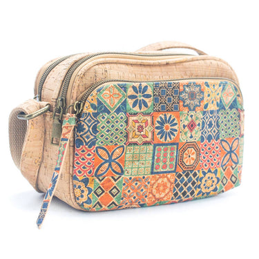 Natural Cork Women's Printed Crossbody Bag BAGF-036
