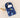 Puffy Earbud Case Keychain-Endless Daydream Navy
