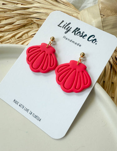 Bright Pink Shells Earrings