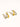 Staven 18K Gold Non-Tarnish Two Tone Crossover Earrings featuring elegant gold and silver design.