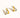 Staven 18K Gold Non-Tarnish Two Tone Crossover Earrings