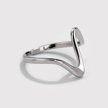 Gold Infinity Wave Stackable Ring in 925 Sterling Silver