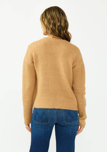 Dropped-Shoulder Cropped Jacket with Blanket Stitching