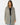 Chevron Notched Lapel Long Sleeve Coat - Coat