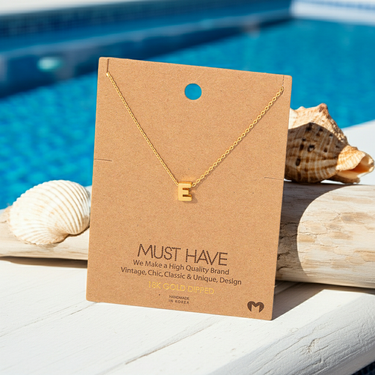 Initial E Pendant Necklace