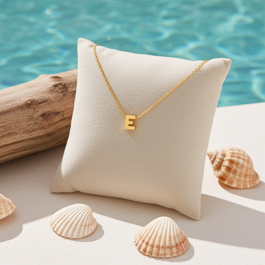 Initial E Pendant Necklace