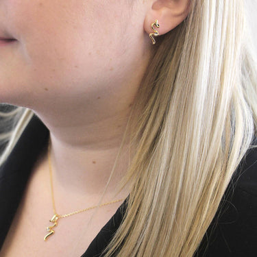 Spiral earrings - gold and crystal
