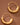 18K Gold Plated Waterproof Stainless Steel Hoop Earrings 7770 displayed against a dark brown background