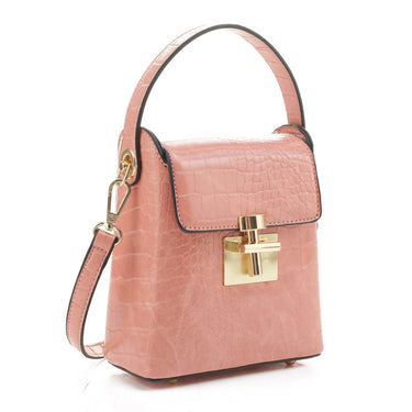 ABBY Croc Embossed Square Cellphone Crossbody