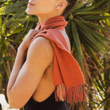 100% Baby Alpaca Scarf - Crimson