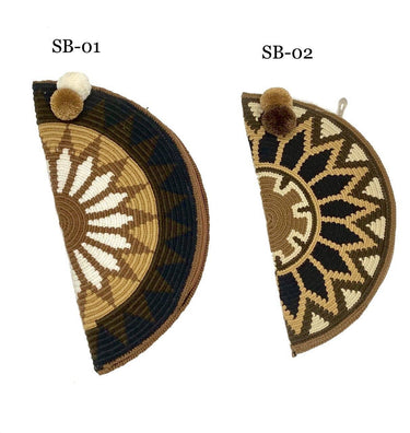 Moon Clutch Purses - Neutral Tones Bohemian Clutch