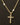 Gold Dipped Station Cz Cross Pendant Necklace - GOLD - Necklace