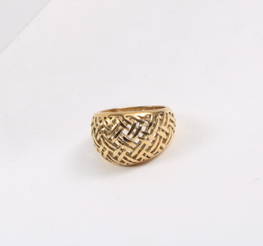 Apolline - Interwoven Mesh Dome Ring