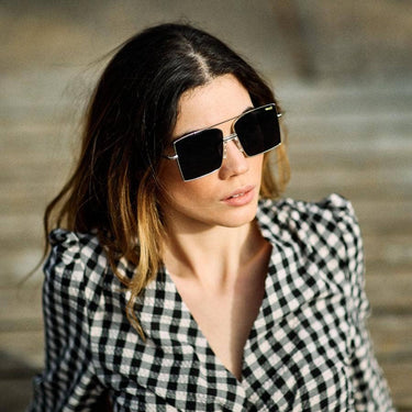Gugu Silver Black Sunglasses