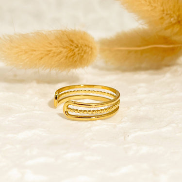 Golden Triple Line Ring