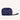 vegan wristlet makeup bag navy wrist strap