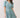 Striped Flattering V Slit Neck Bubble Sleeve Dress