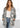 Black and White Fuzzy Long Sleeve Cardigan - S/M / Silver/Blk - Cardigan