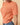 Close-up view of model wearing orange Round Neck Puff Short Sleeve Cable Sweater