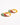 18K gold colorful striped hoop earrings for women