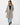 Herringbone Long Sleeve Button Front Coatigan - Coatigan