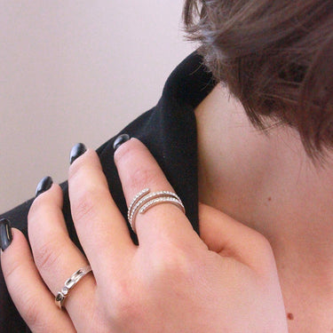 Simplicity Ring - Silver and Crystal