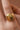 18K Gold Plated Waterproof Stainless Steel Ring 7964 close-up highlighting the gold finish