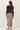 Ribbed Button Up Cardigan in burgundy back view