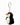 Hand felted penguin bag charm accessory