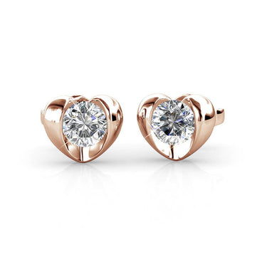 Simply Love Rose Gold and Crystal Earrings