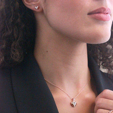Simply Love Rose Gold and Crystal Earrings