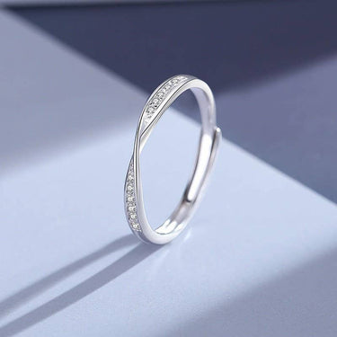 Mobius Strip Infinity Matching Ring in 925 Sterling Silver