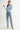 Pearl Button Ribbed Knit Cardigan full-length outfit view on a model