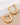 18K Gold Plated Waterproof Stainless Steel Hoop Earrings 7116 angled product view highlighting the polished finish