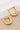 18K Gold Plated Waterproof Stainless Steel Hoop Earrings 7116 angled product view highlighting the polished finish