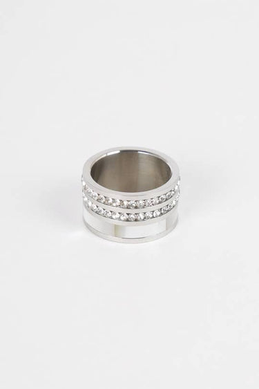 Silver And Rhinestone Ring
