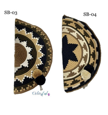 Moon Clutch Purses - Neutral Tones Bohemian Clutch