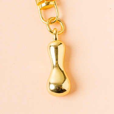 Bubble letter I bag charm
