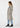 Herringbone Long Sleeve Button Front Coatigan - L / Taupe/Cream - Coatigan
