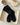 Solid Color Striped Thick Plush Wool Crew Socks – Black